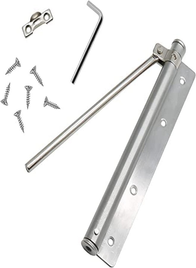 Rexmon Spring Door Closers for Light Weight Door, Residential/Commercial Purpose with Fitting Set (Color Silver) 1 Pcs - Image 1